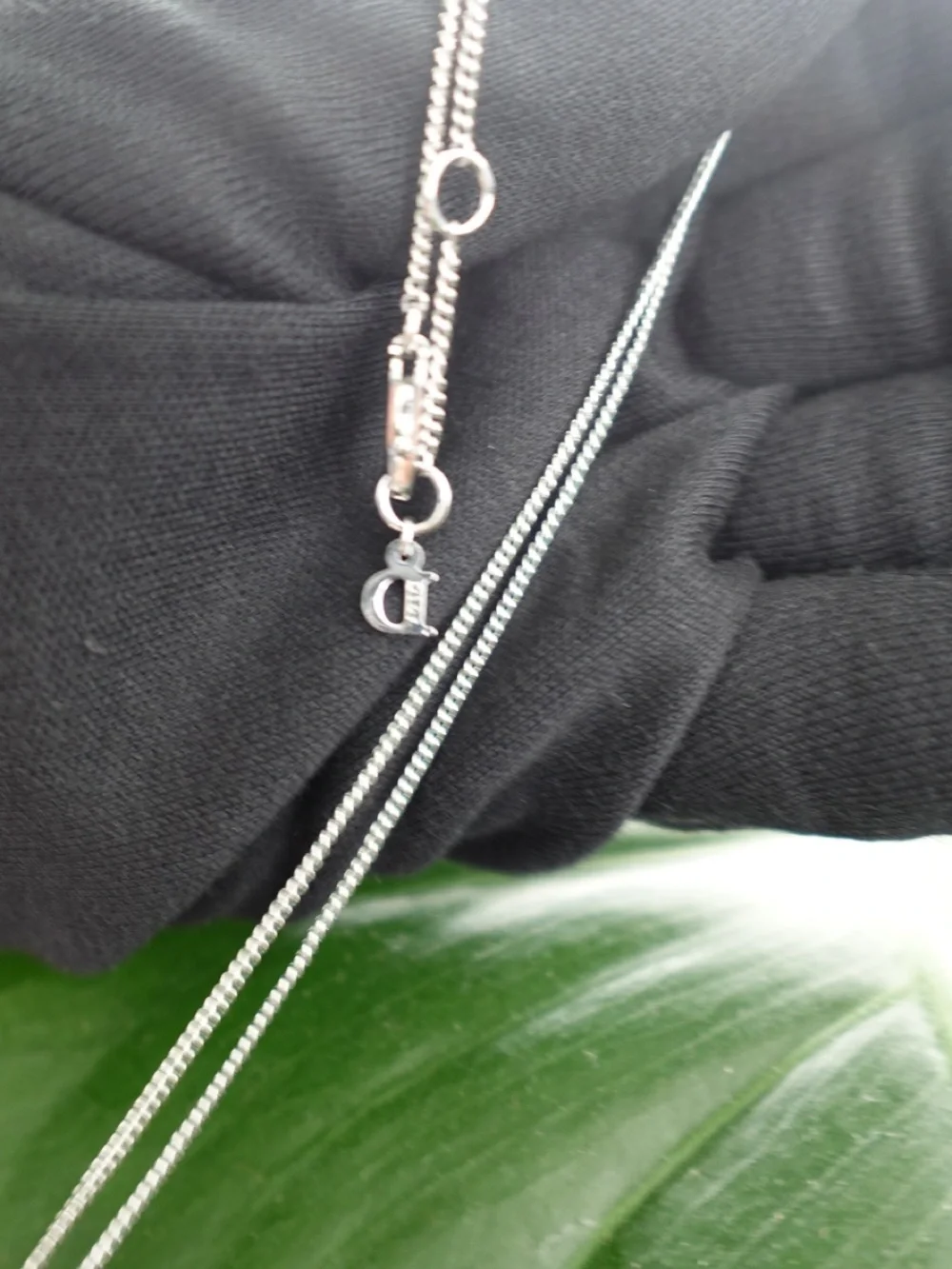 Vintage Dior Couture Silver-Tone Pendant Necklace - Black Tag